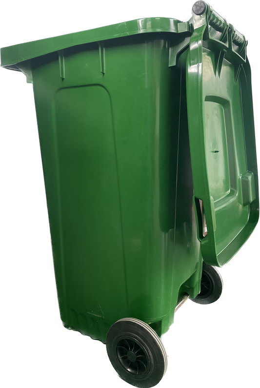 he capacity of a 240L trash bin is 240 liters. This relatively large capacity makes it suitable for use in places where a large amount of garbage is generated, such as schools, hospitals, shopping malls, factories, and community garbage collection points.