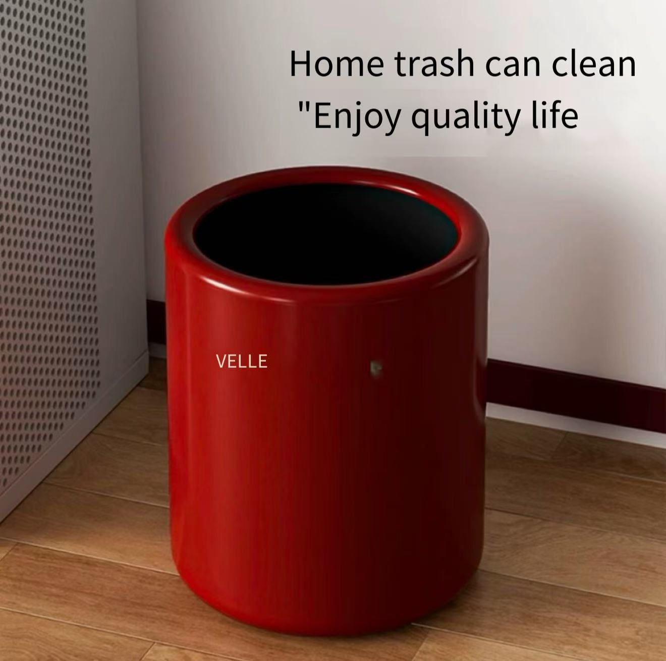 Trash can household 2024 new toilet living room light luxury high-grade high appearance level ins wind large large capacity paper basket