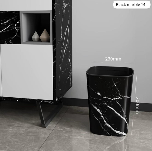 Trash can home living room retro creative imitation marble kitchen bathroom bedroom large high appearance level paper basket new